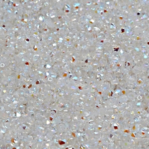 100pcs Czech Fire Polished Faceted Glass Beads Round 2mm Crystal AB