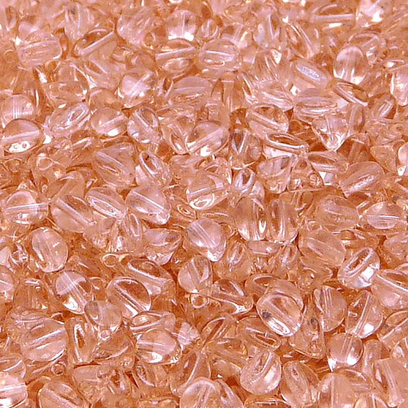 100pcs Czech Pressed Glass Pinch Beads 5mm Rosaline