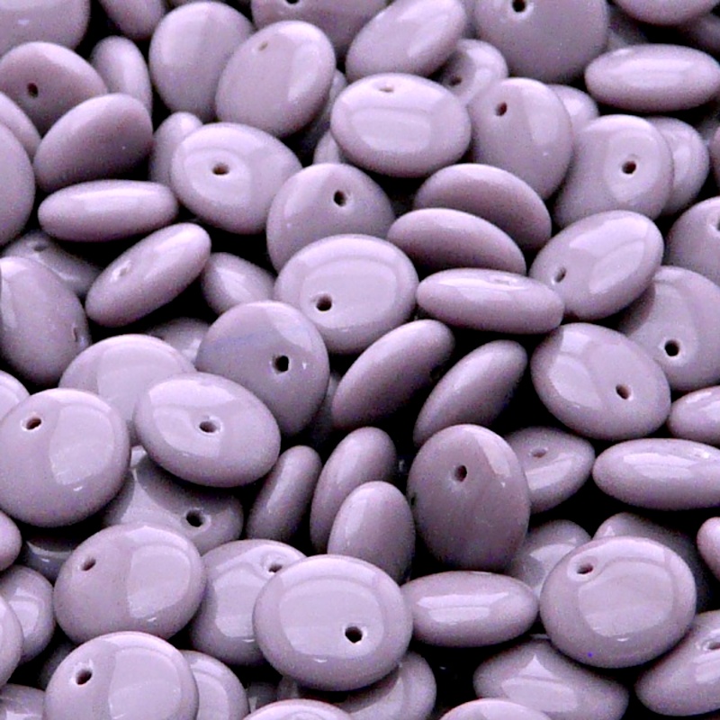 40pcs Czech Pressed Glass Lentil Beads 8mm Opaque Amethyst